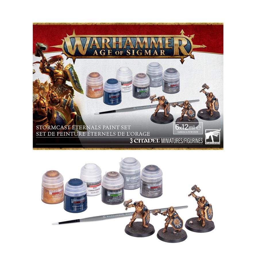 AGE OF SIGMAR: STORMCAST ETERNALS PAINT SET ENG/SPA/PORT/LATV/RM