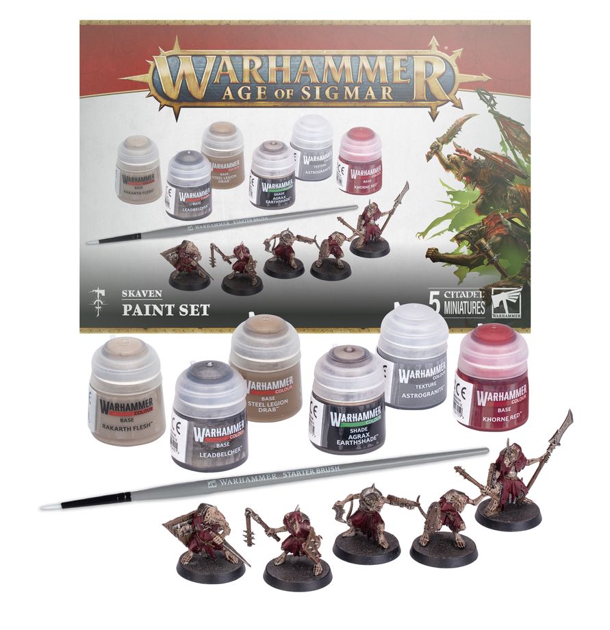 AGE OF SIGMAR: SKAVEN PAINT SET ENG/SPA/PORT/LAT